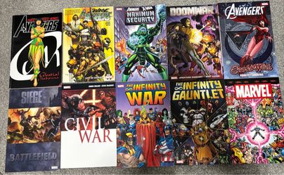 Marvel Comics Graphic Novel TPB Lot of 10 (Mainly Avengers)