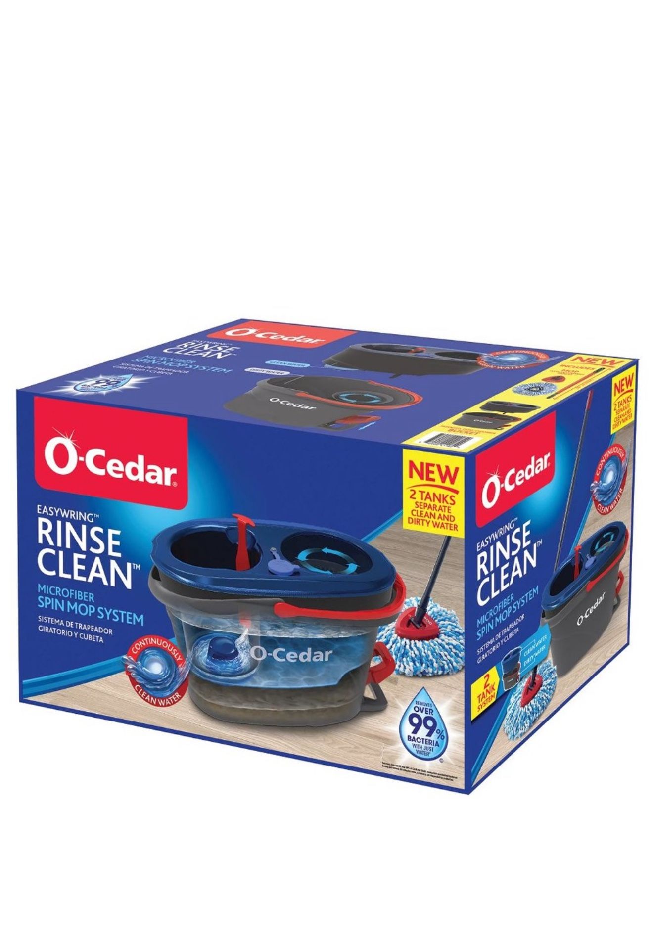 O-Cedar EasyWring RinseClean Spin Mop & Bucket System
