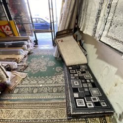2x7 Area Rugs Carpet Rugs Runner Hallway Thick Colors Gray Black