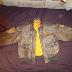 Vintage Leather Airforce Bomers Jacket