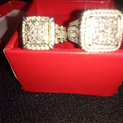  His & Hers  Custom Ring  Set 14k Gold    Vs Diamonds  *Cash Only*