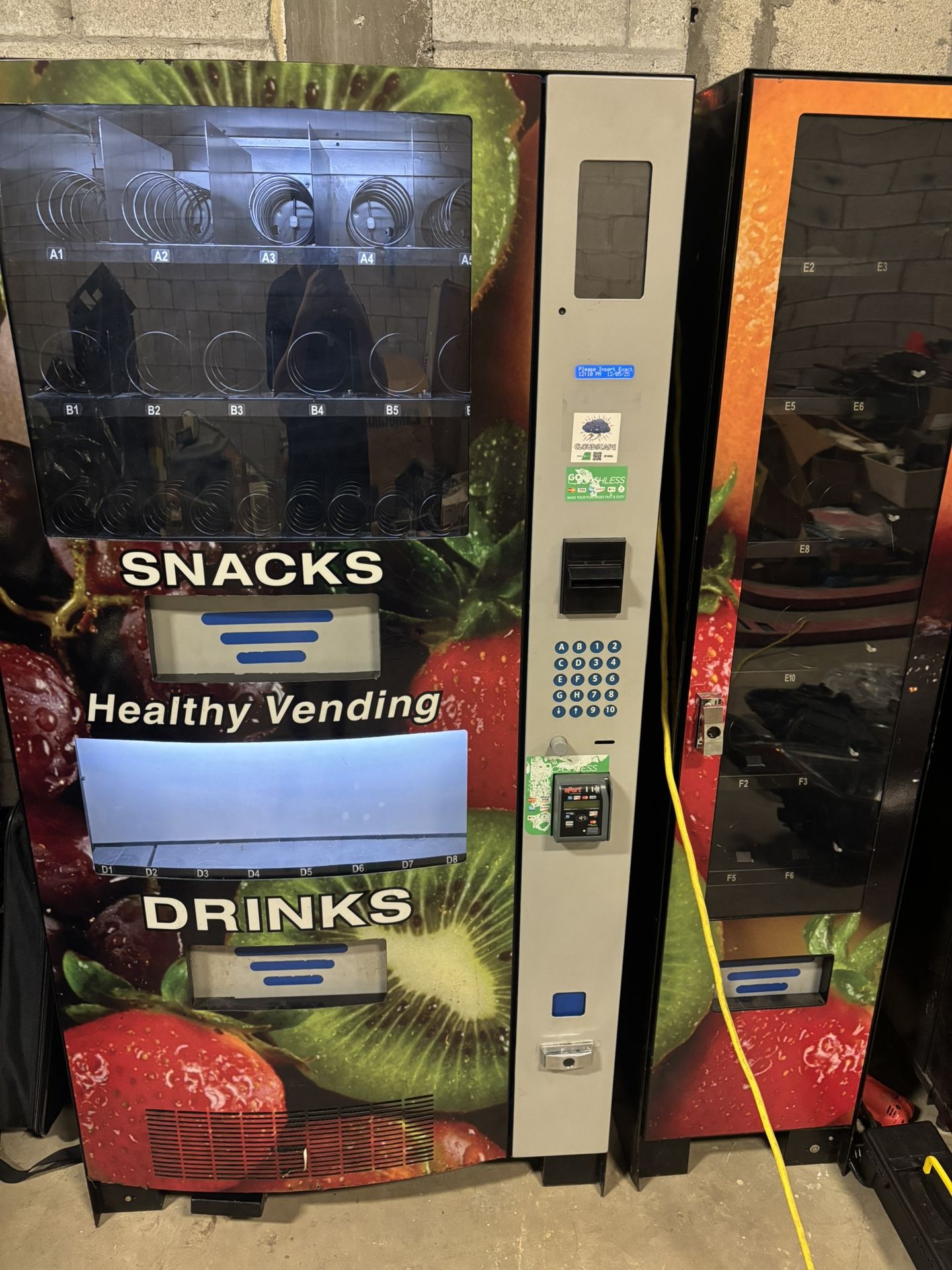 Seaga Easy Combo Vending Machine – Full Power, Needs Cooling – $1,300