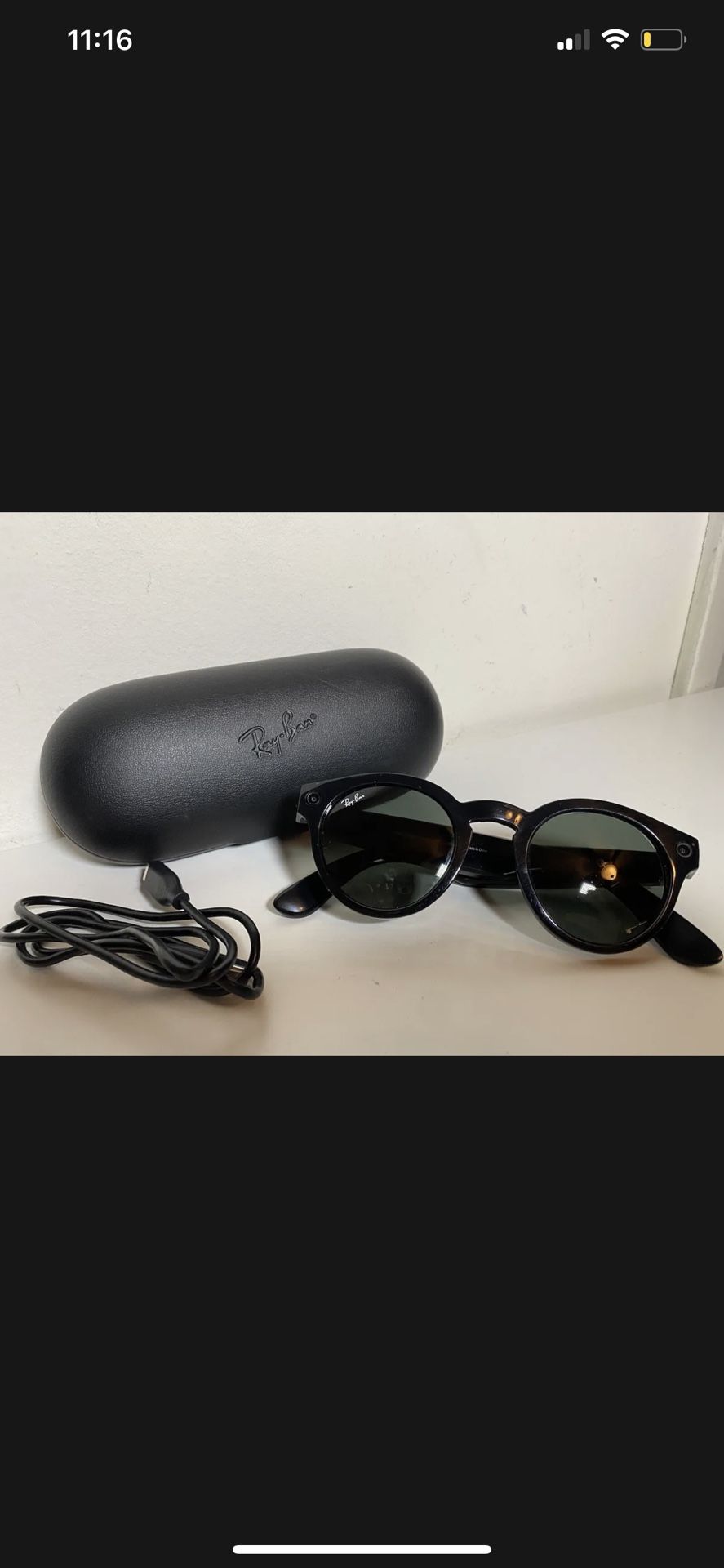 Rayban Stories RW4003 Round Smart Glasses w/ Box Case, Charging Cord