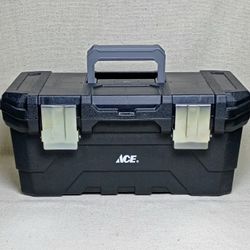 Tool Box Case Storage Tackle ACE Black Great Condition See Pictures 