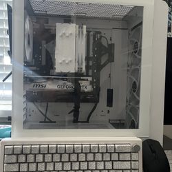White Gaming PC RTX 4060 With Keyboard & Mouse