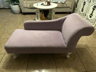 Kids Mini Chaise Lounge Chair Light Purple