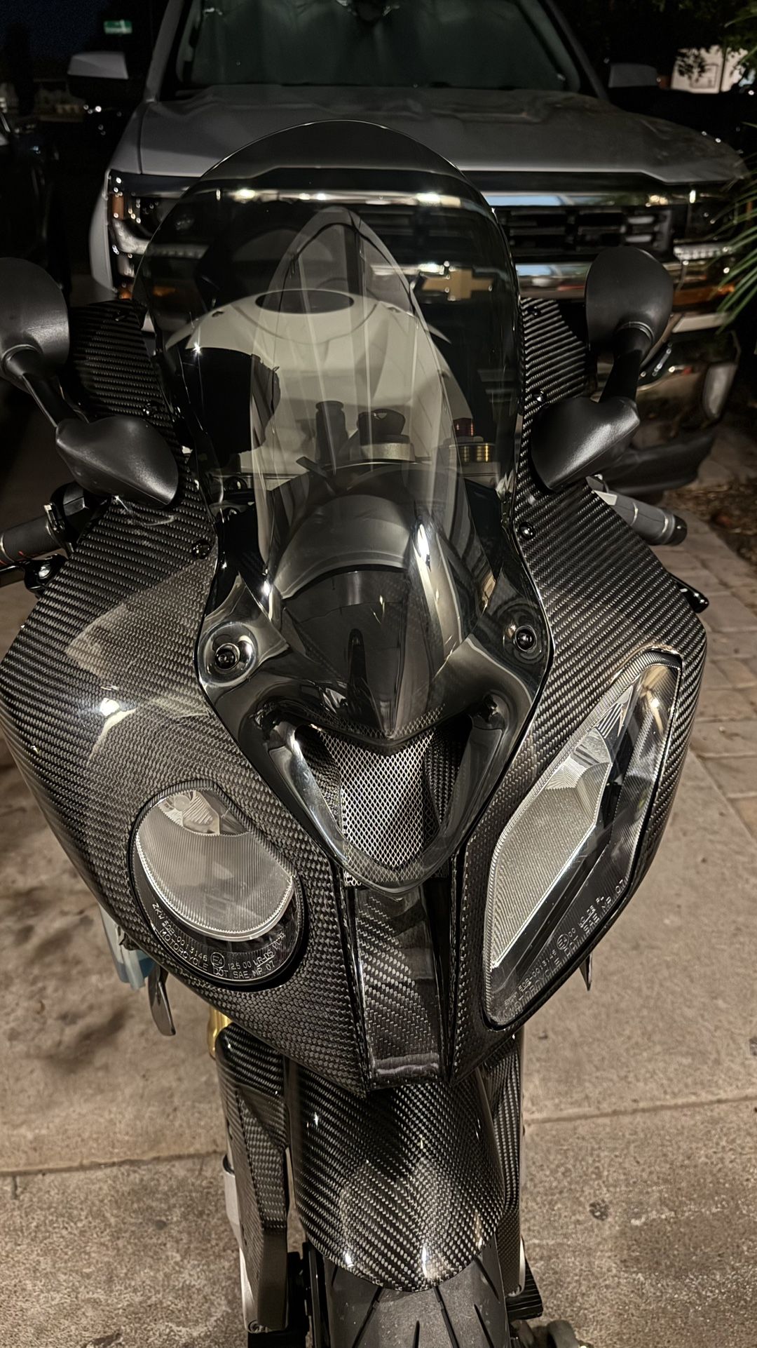 09-14 BMW S1000RR Front Cowl Carbon Fiber Fairing 