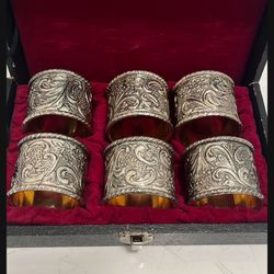 Vintage Silver In Color Napkin Rings