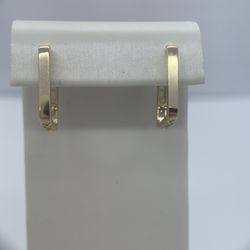 14k Gold Paper clip earrings.New