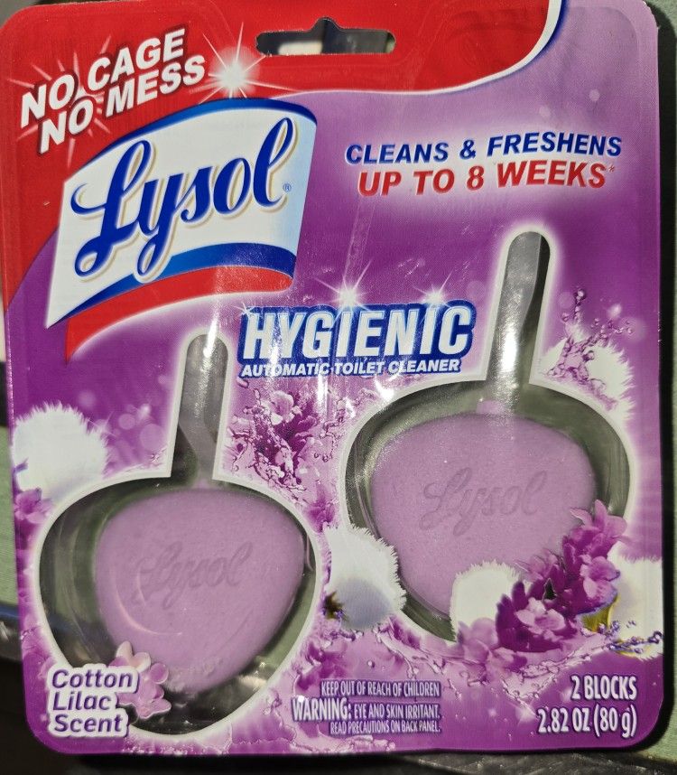Toliet bowl cleaners by lysol $2 
Kiddie detector $5 
Shower liners med. Weight clear $5 each I