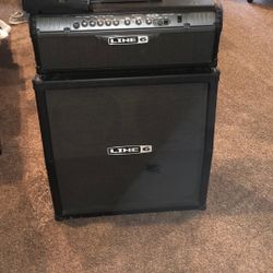Line 6 Spider 3 HD75 Head and Line 6 Angle Speaker Cabinet 