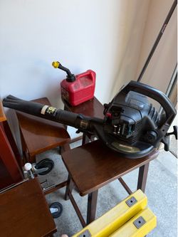 FREE gas powered leaf blower and gas can