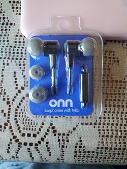 Earphones With Microphone. New Item. Sealed. Firm Price.