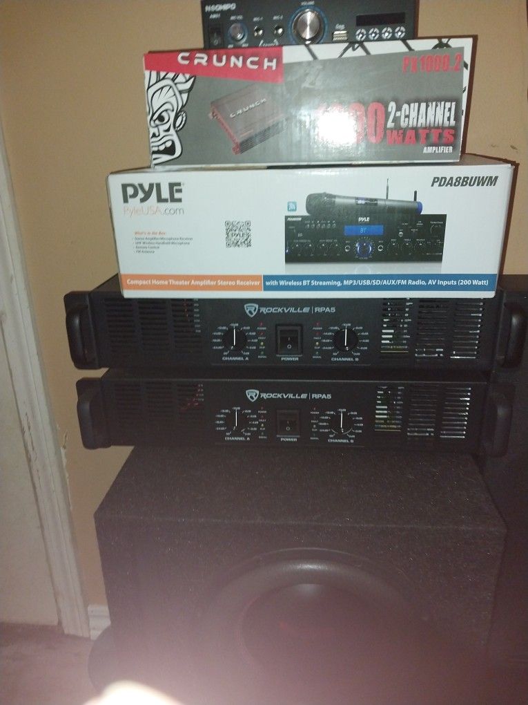 2 Rockville RPA5's DJ/Home Recever Amp.