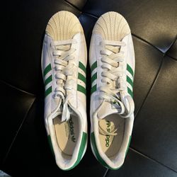 ADIDAS Originals Superstar II White/Green Shoes Men's Size19 (BT-16)
