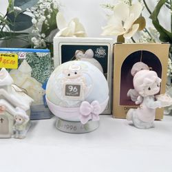 P49 Precious Moments Lot of 3 Ornaments Perfect Condition With Boxes 
