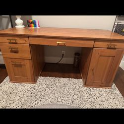 Solid wood modern desk