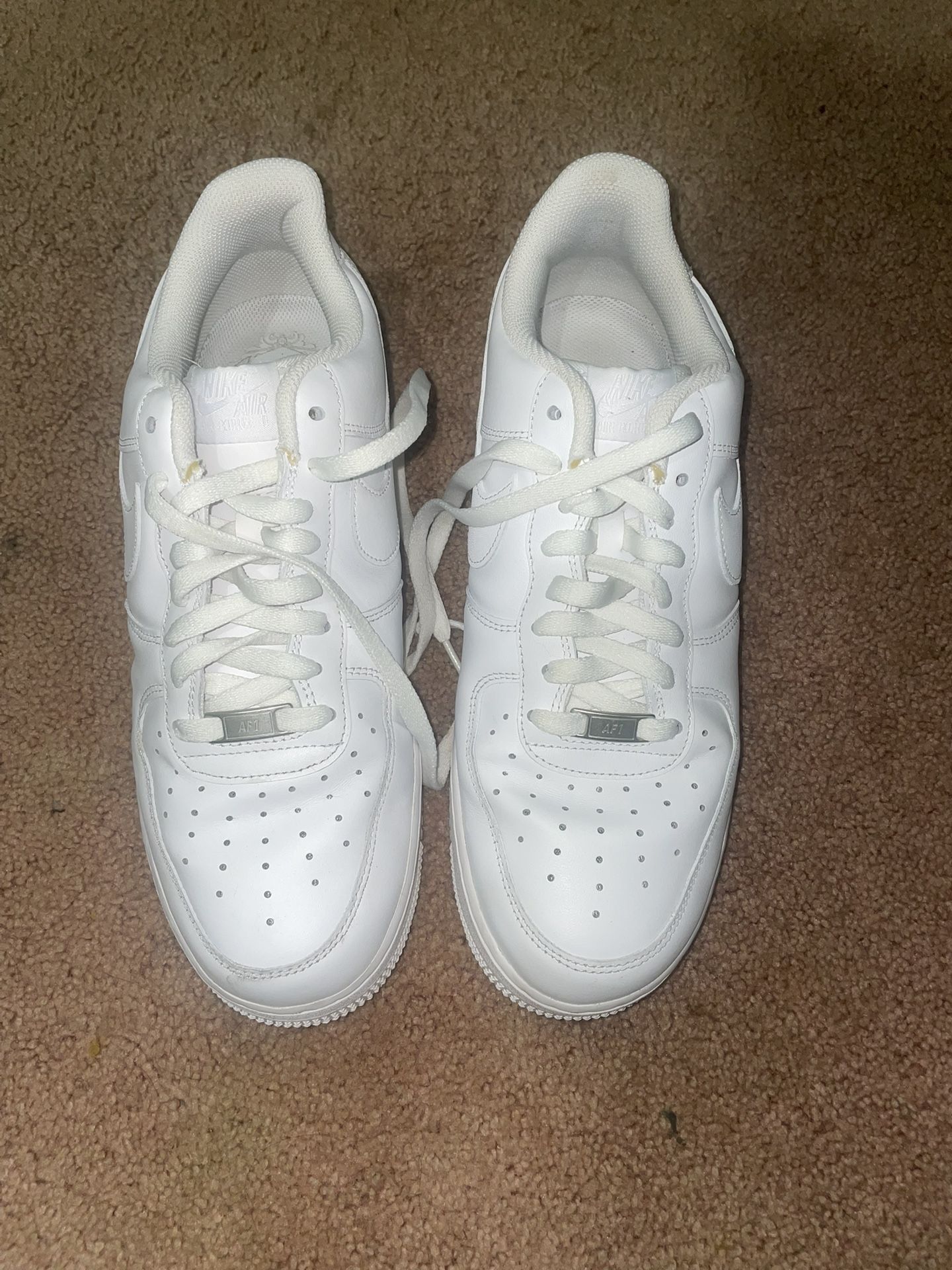White Nike Air Force One Shoes Men's Size 11