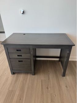 Dark Grey Wood Desk