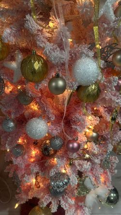 Pink Lighted Xmas Tree