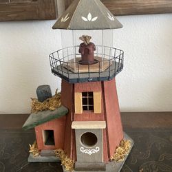 Wood Lighthouse Bird House