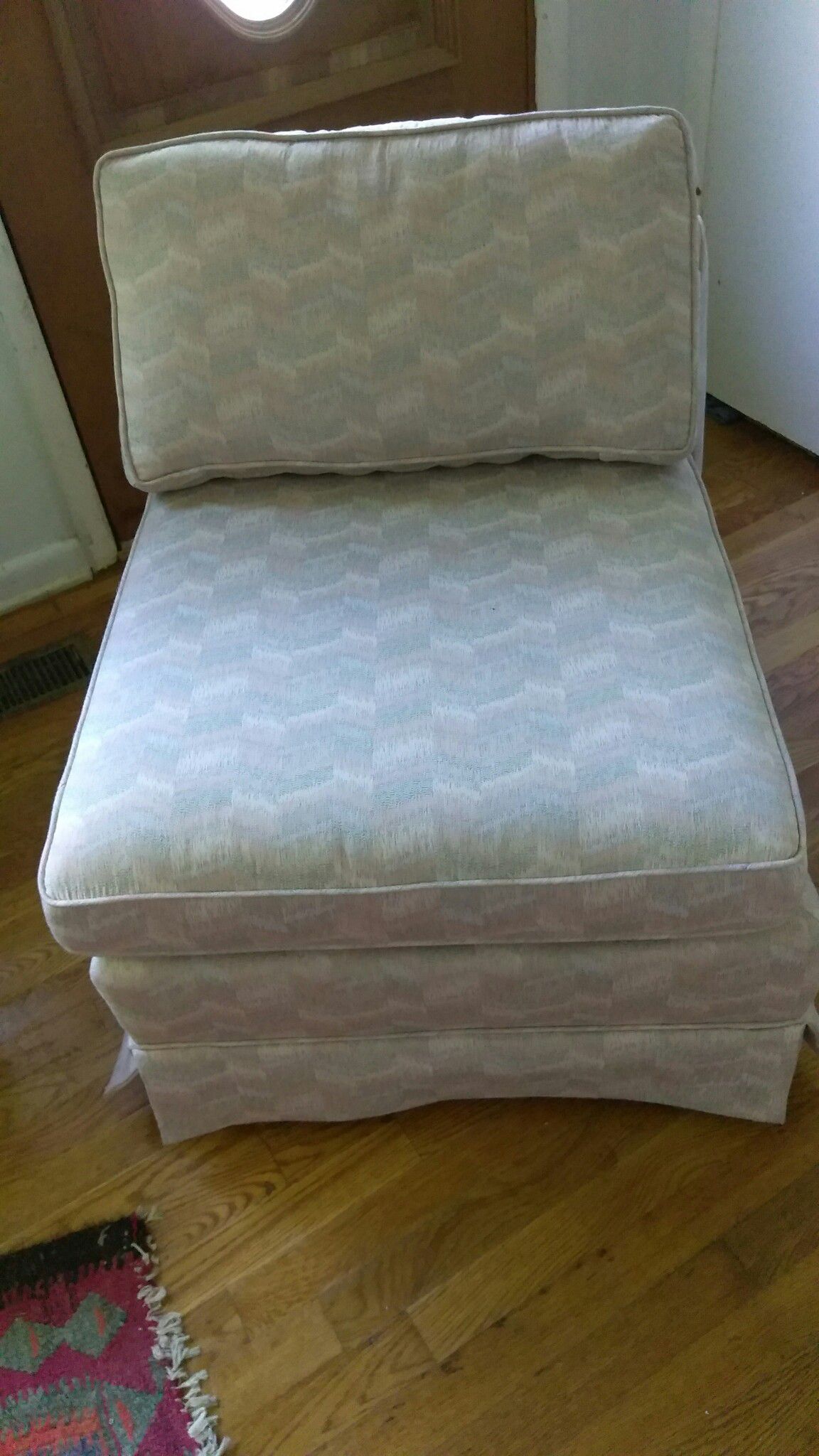 Patterned Slipper Boudoir Chair