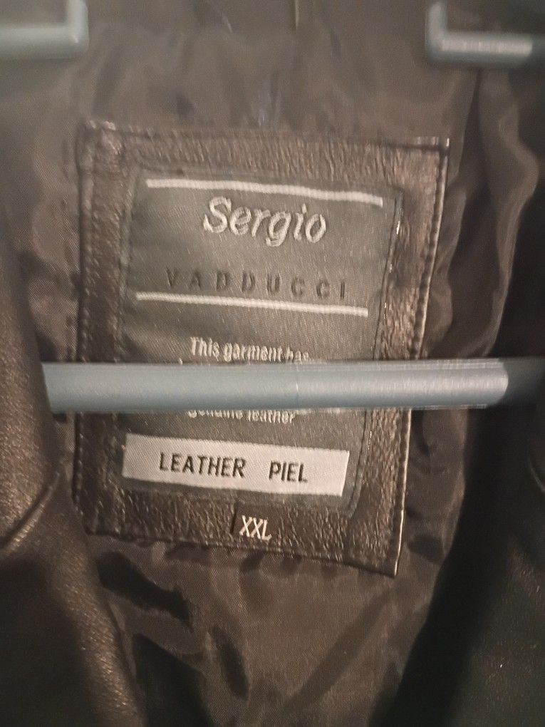 Sergio. Leather Coat Size Xxl