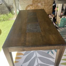 Solid wood dining room table