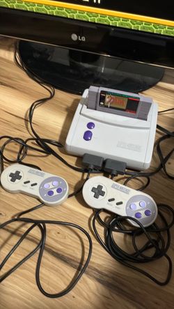 Super Nintendo SNES Console with Two Controllers