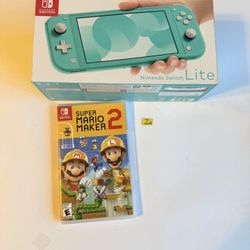 B Brand New Nintendo Switch lite with game and SD card 256 GB