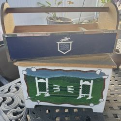 Wood Grooming Tack Box and Caddy