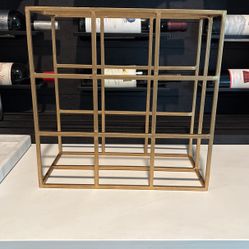 Gold Wine Rack 12”x12”