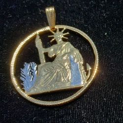 Necklace Pendant Isle FRANCE PARIS Coin Jewelry EARRINGS 
