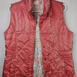 Adiktd Women's Coral Pink Puffer Vest