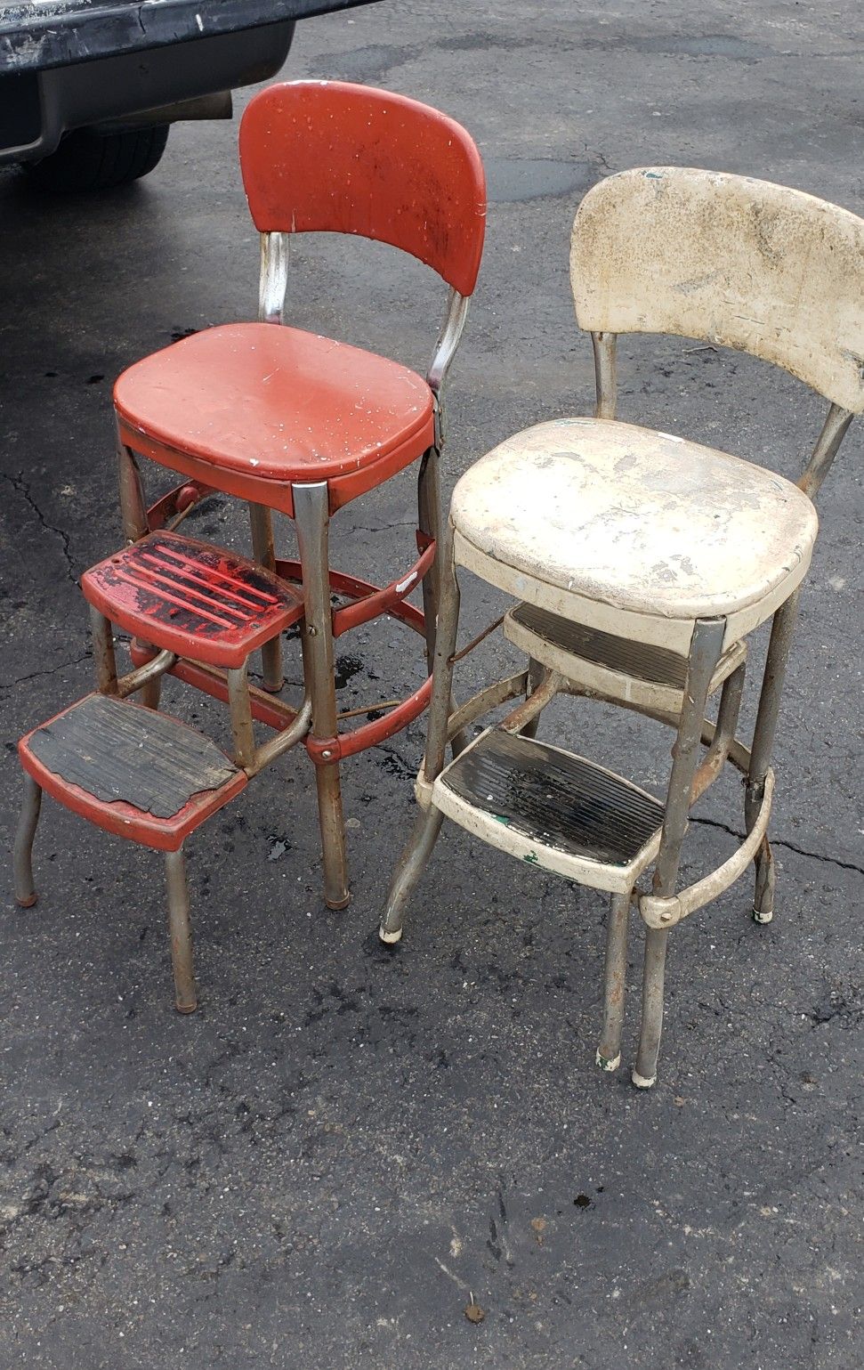 Vintage. antique stools chair $50 Each Only White Left