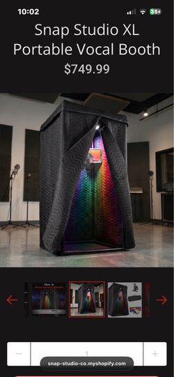 Used XL Snap Studio Portable PVC Vocal Isolation Booth