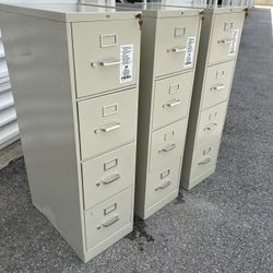 $100 each! Delivery Available! Tall Vertical Metal File Filing Cabinet with Lock and Key! Great condition! 15x27x52in