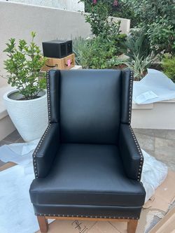 Black leather chair