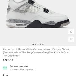 Jordan 4 Cement Dead Stock 