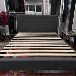 Zinus Upholstered Platform Bed Frame - Queen Size