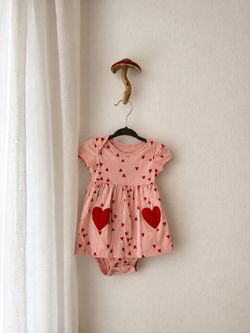 Just One You by Carter’s Heart Baby Girl Dress Onesie – Size 6 Months
