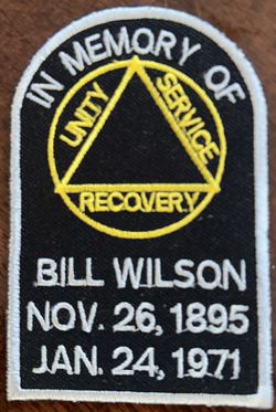 Bill Wilson Recovery Embroidered New Memory Patch 4 Inches Inches Tall