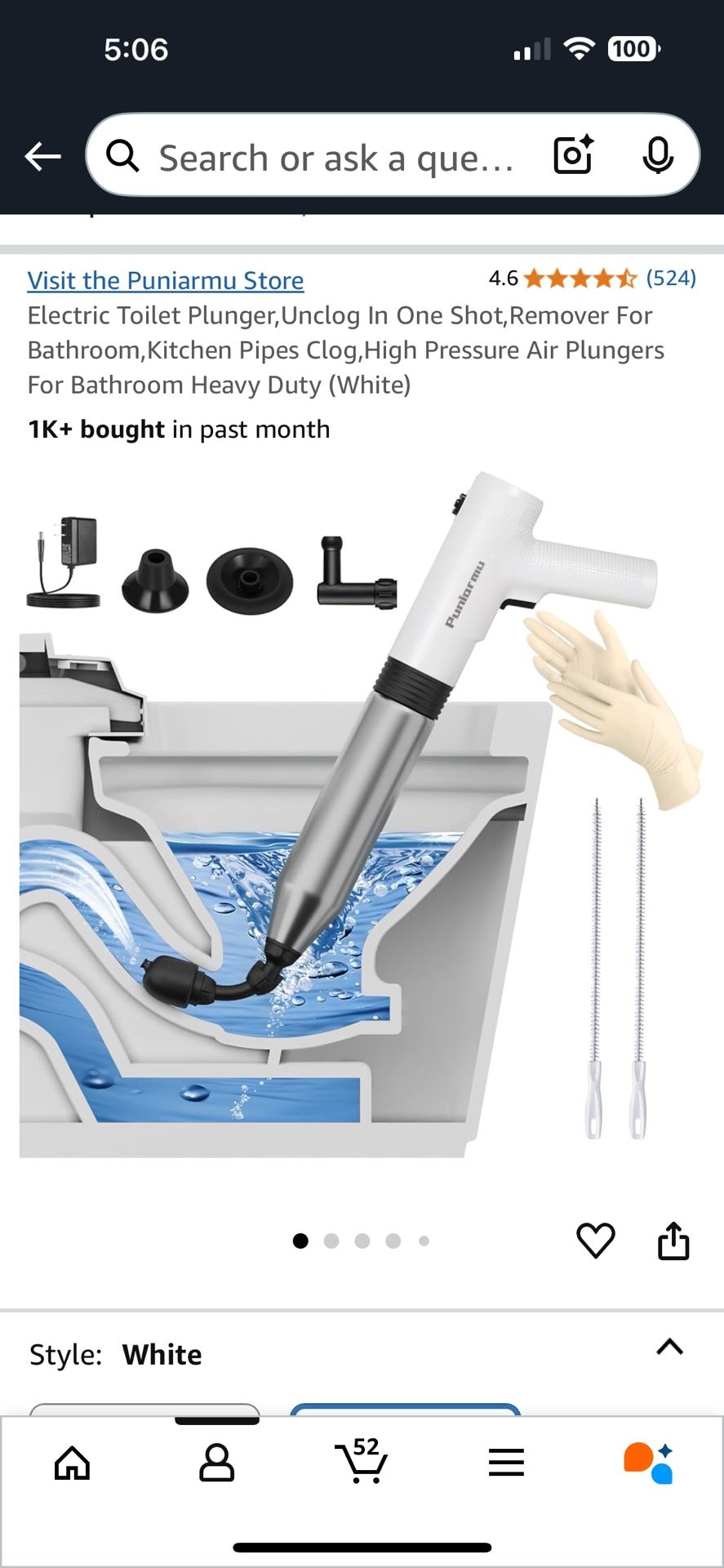 Electric Toilet Auger/Plunger (New In Box)