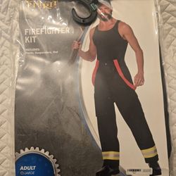 Adult Fire Fighter Custom LARGE hollowen 