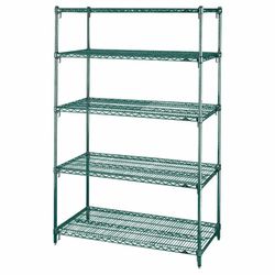 Heavy Duty Metro Antimicrobial Coated Metal stainless Steel Storage Rack Shelves 5 tier