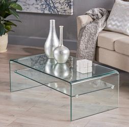 Glass coffee table
