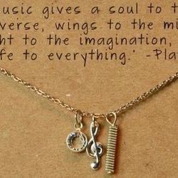 Plato Guitar String Gift Necklace