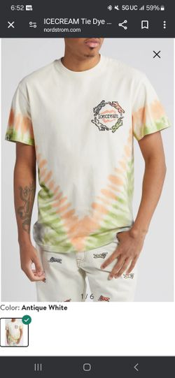BBC / ICECREAM
 Tie Dye Cross Stitch 
Graphic T-Shirt 
Mens Size Medium 