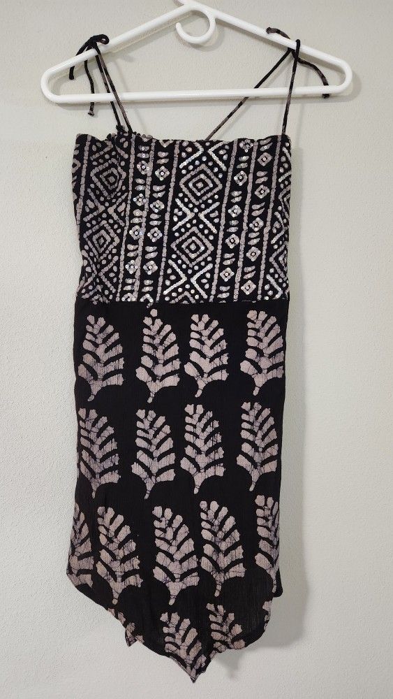 Pepper Tree Bejeweled Black Dress Skirt