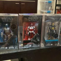 Star Wars Black Series Lot Jango Fett Clone Commander Fox 